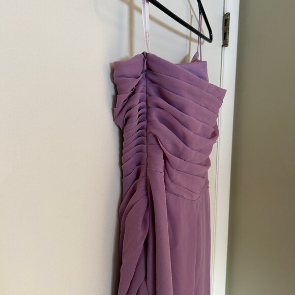 NWT JJs House A-line One Shoulder Floor-Length Lavender Chiffon Dress sz 6 - Picture 14 of 16